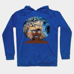 Galaxy Girl Blue & Gold Hoodie